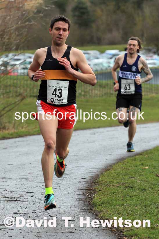Senior Men and Veterans (Over 40s), 2023 NECAA Royal Signals Relays, Hetton le Hole, County Durham. Photo: David T. Hewitson/Sports for All Pics